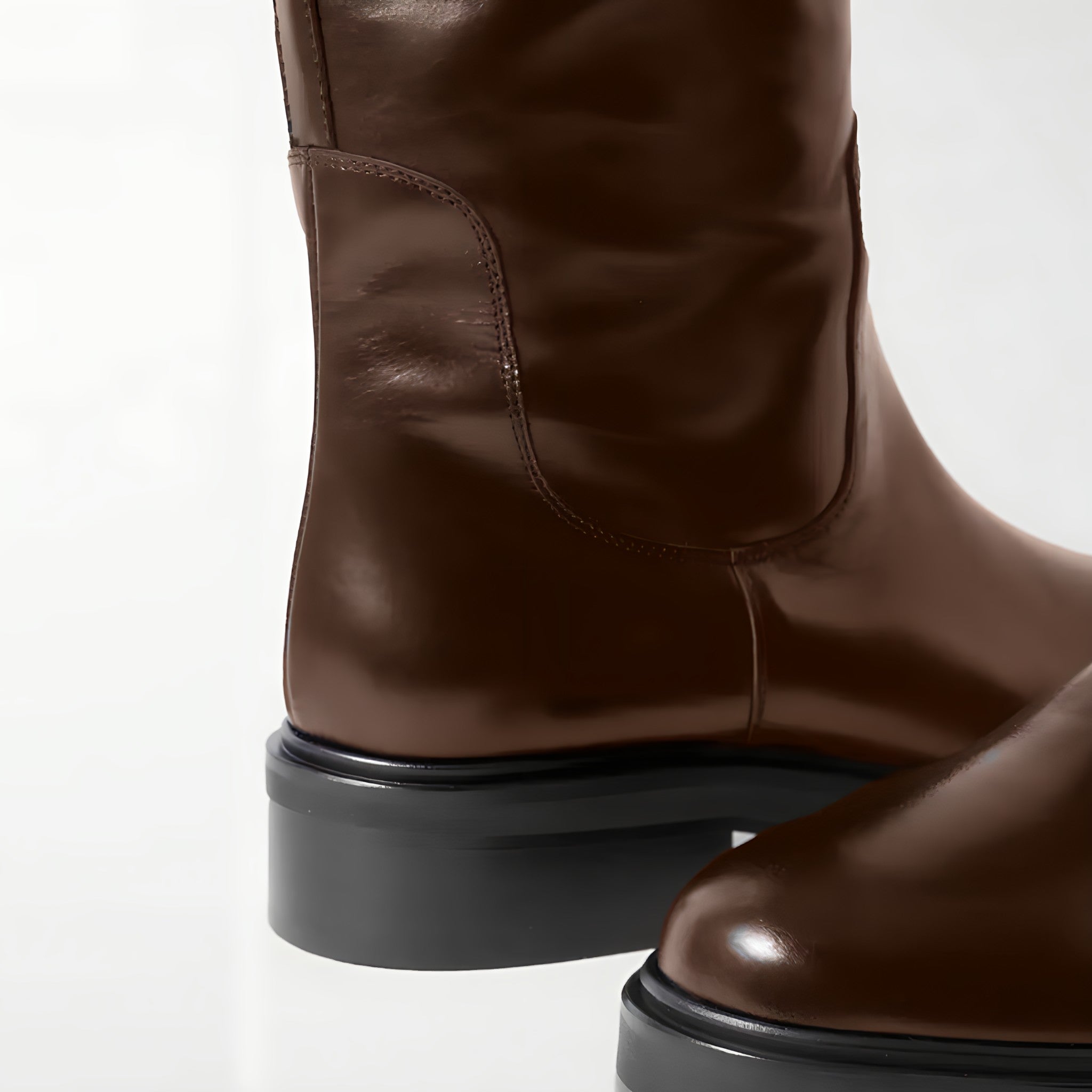 Bottes Hautes Plates Microfibre