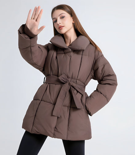 Manteau Doudoune Ceinturé Femme