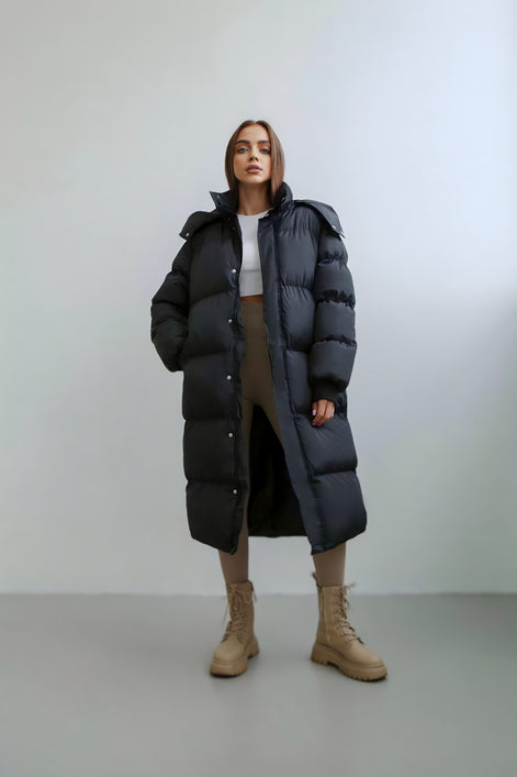 Manteau Long Oversize Matelassé
