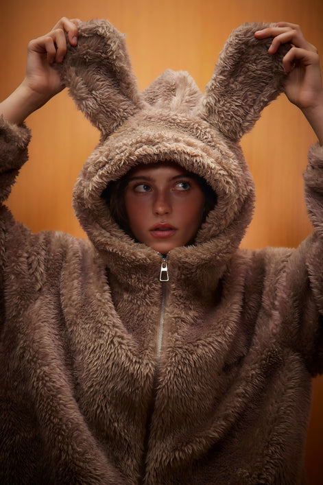 Hoodie Peluche "Bunny Mood"