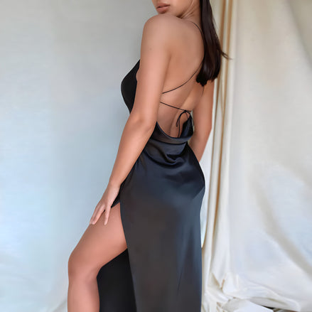 Robe Longue Satinée Élégante