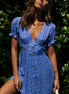 Robe Courte Fleurie Boutonnée