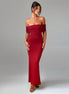 Robe Longue Épaules Dénudées Élégance Noire