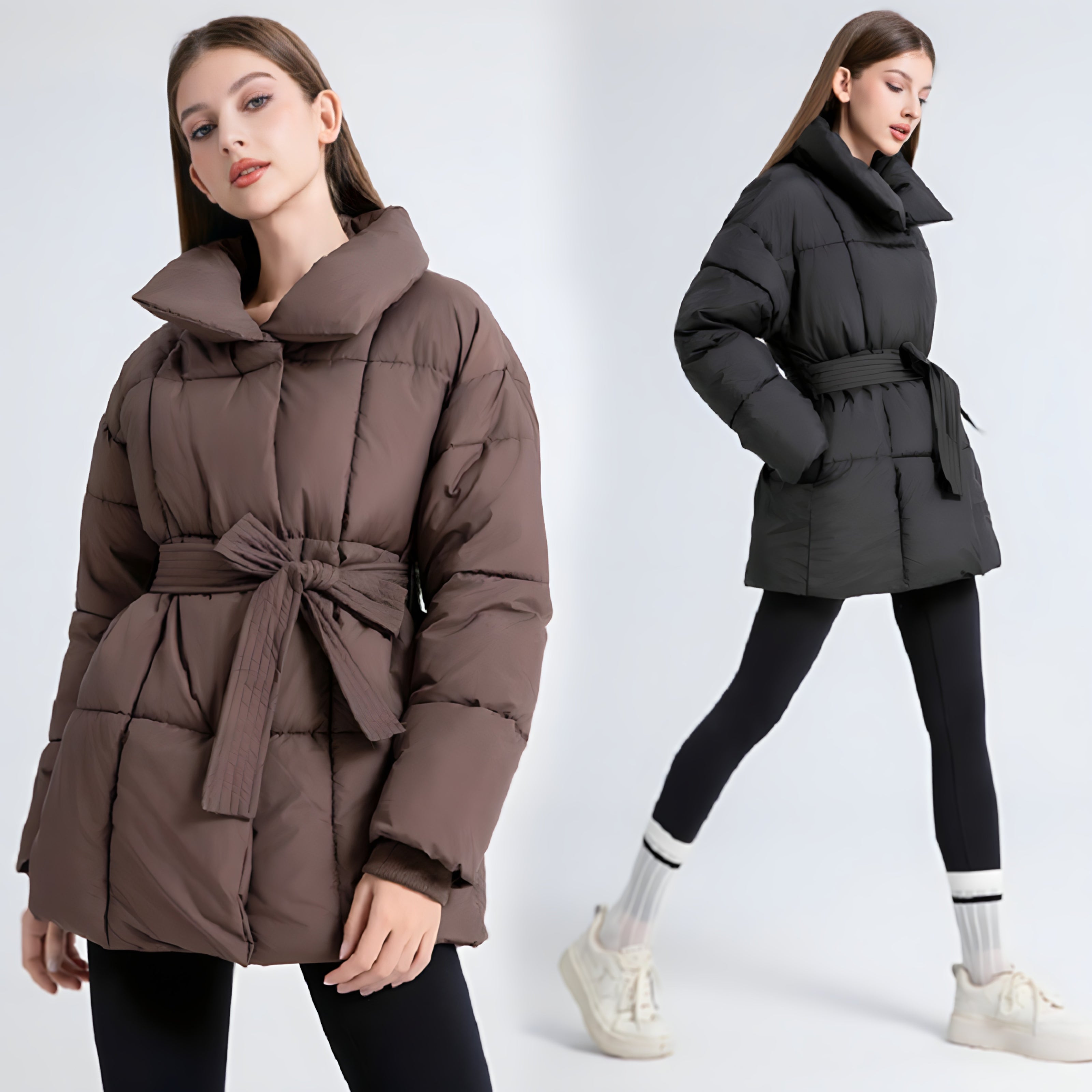 Manteau Doudoune Ceinturé Femme