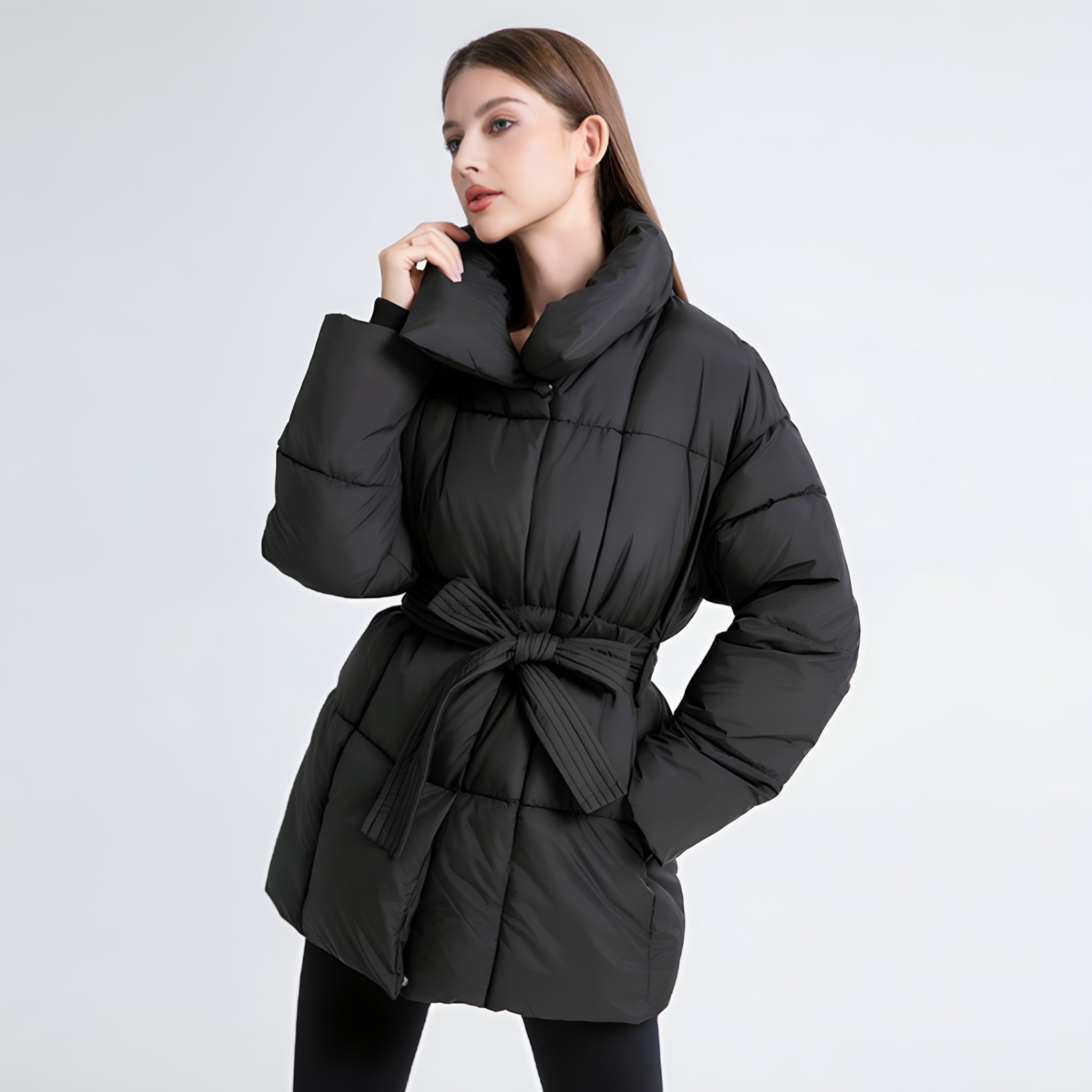 Manteau Doudoune Ceinturé Femme