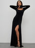 Robe Fendue Élégance Noire