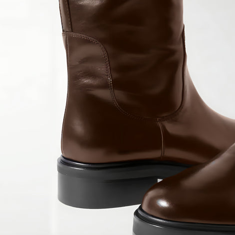 Bottes Hautes Plates Microfibre