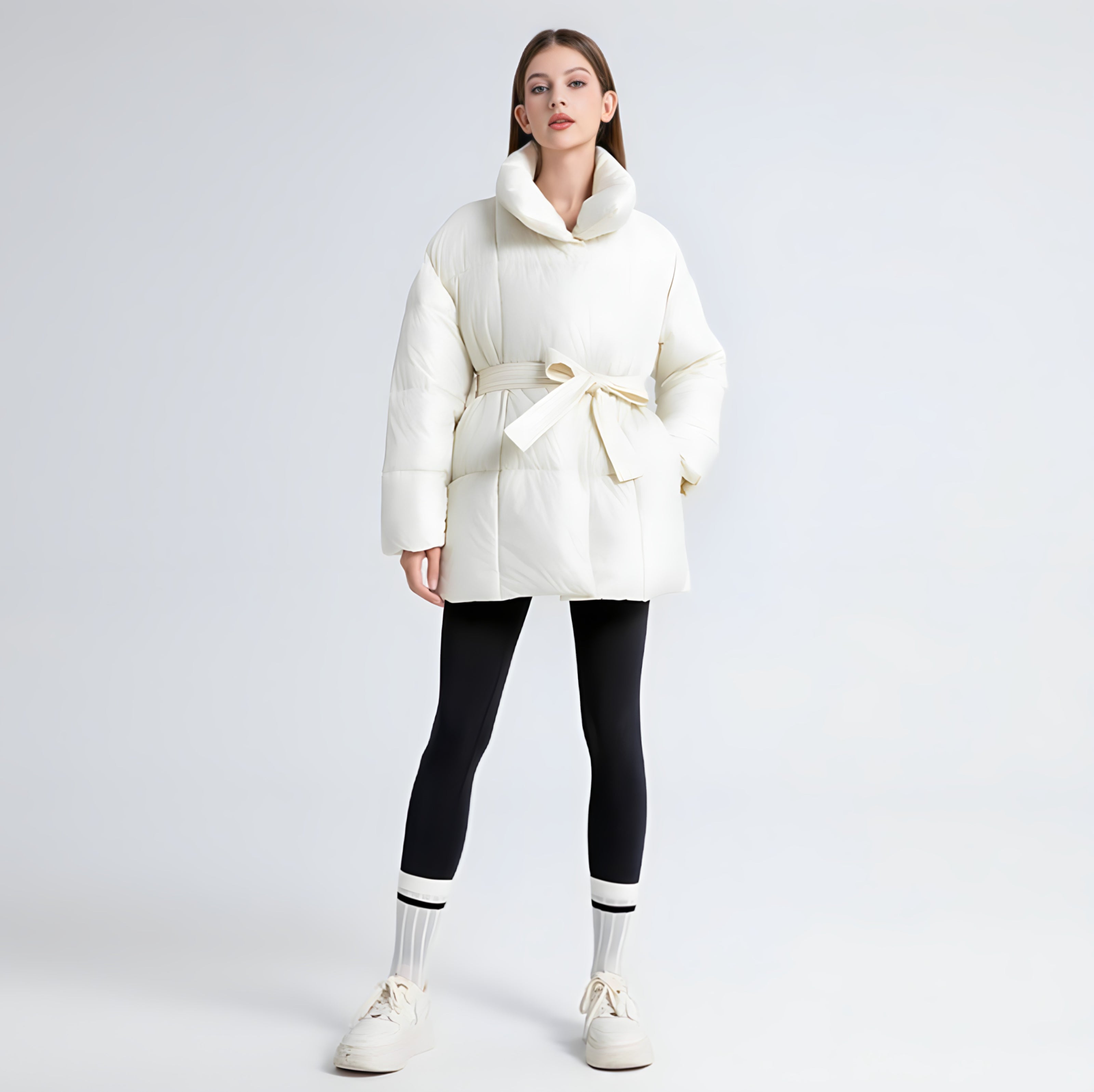 Manteau Doudoune Ceinturé Femme