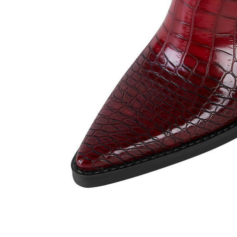Bottes Hautes Pointues Effet Croco