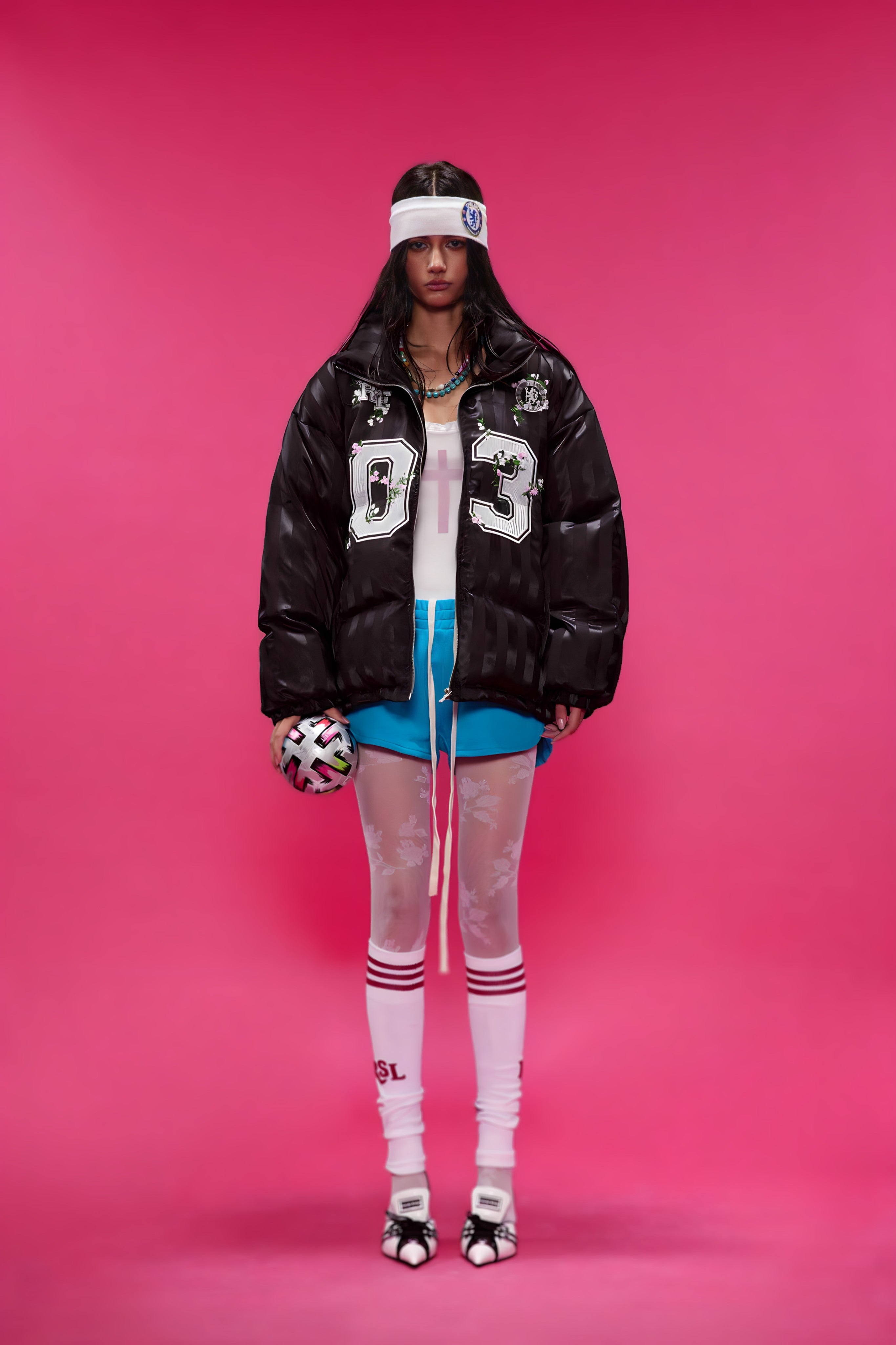 Veste Bomber Satinée Brodée