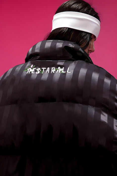 Veste Bomber Satinée Brodée