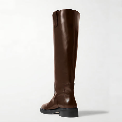 Bottes Hautes Plates Microfibre