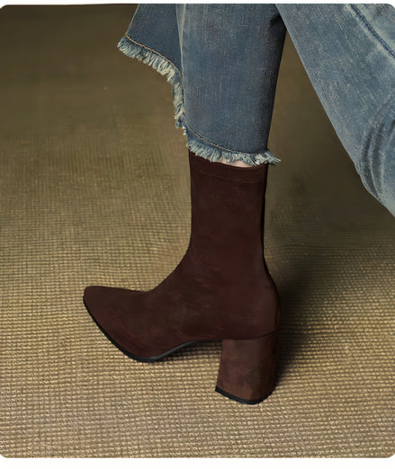 Bottines Stretch en Daim