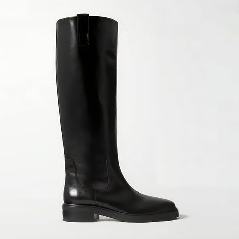 Bottes Hautes Plates Microfibre