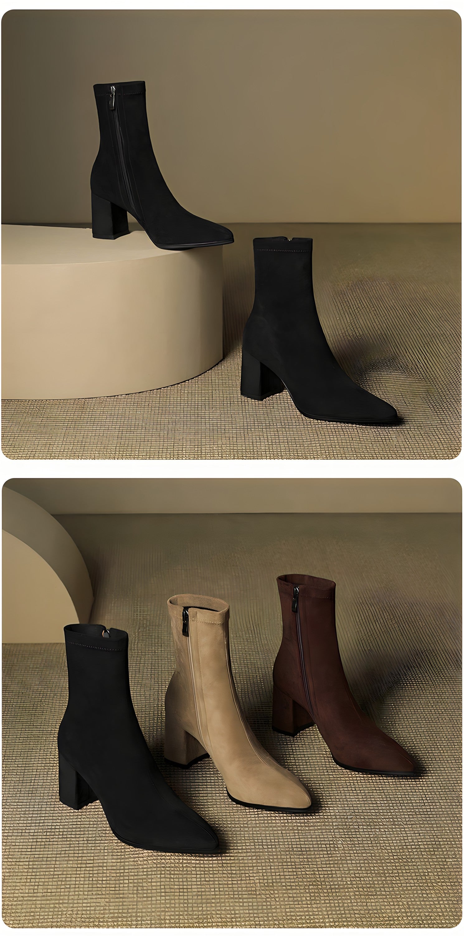 Bottines Stretch en Daim