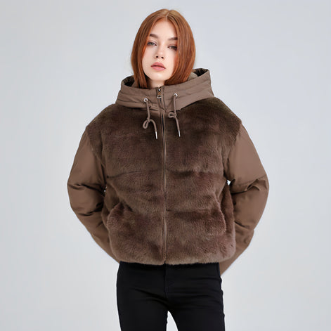 Doudoune Femme Chic à Capuche