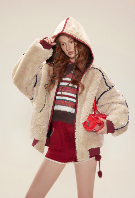 Veste Sherpa Oversize à Capucheat