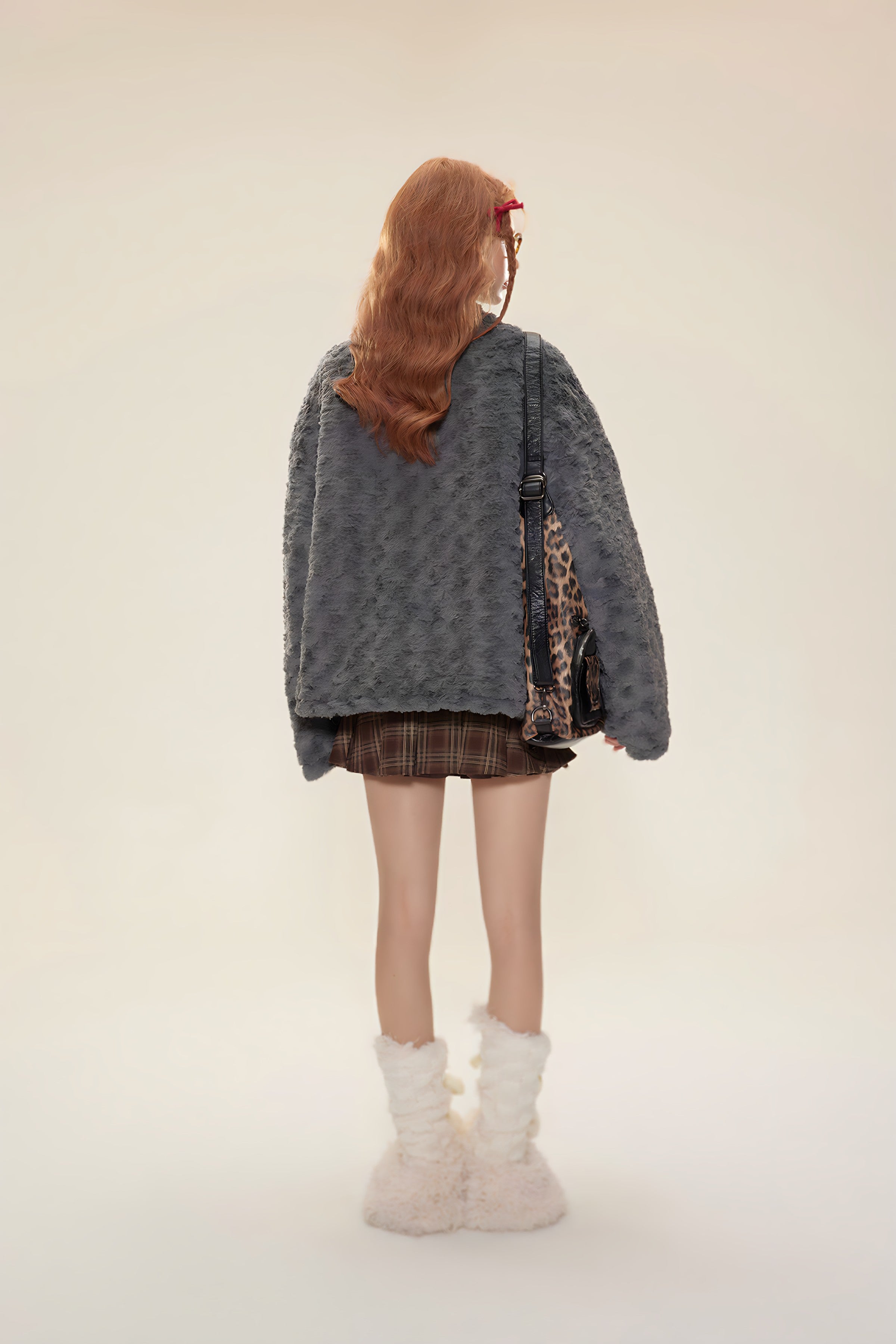 Veste Fausse Fourrure Patchwork