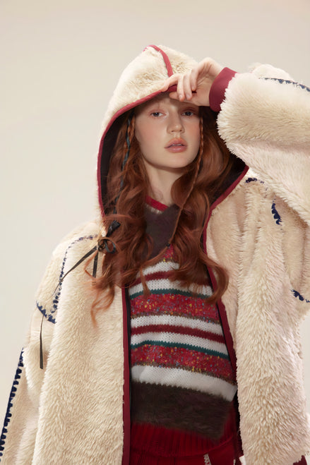 Veste Sherpa Oversize à Capucheat