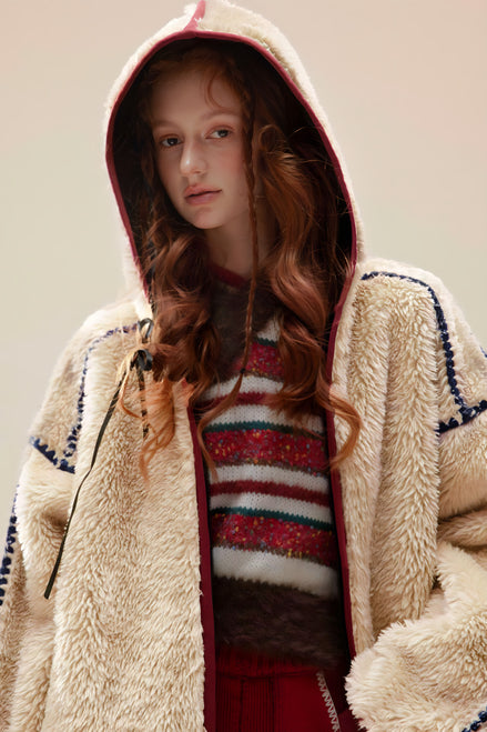 Veste Sherpa Oversize à Capucheat