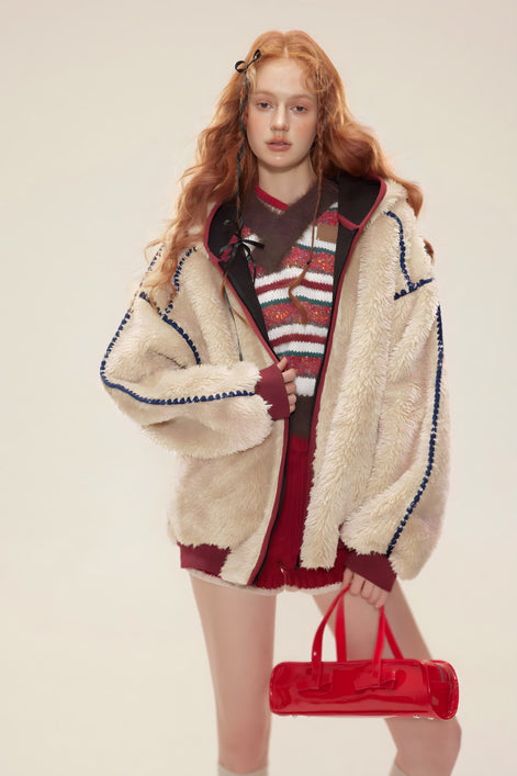 Veste Sherpa Oversize à Capucheat