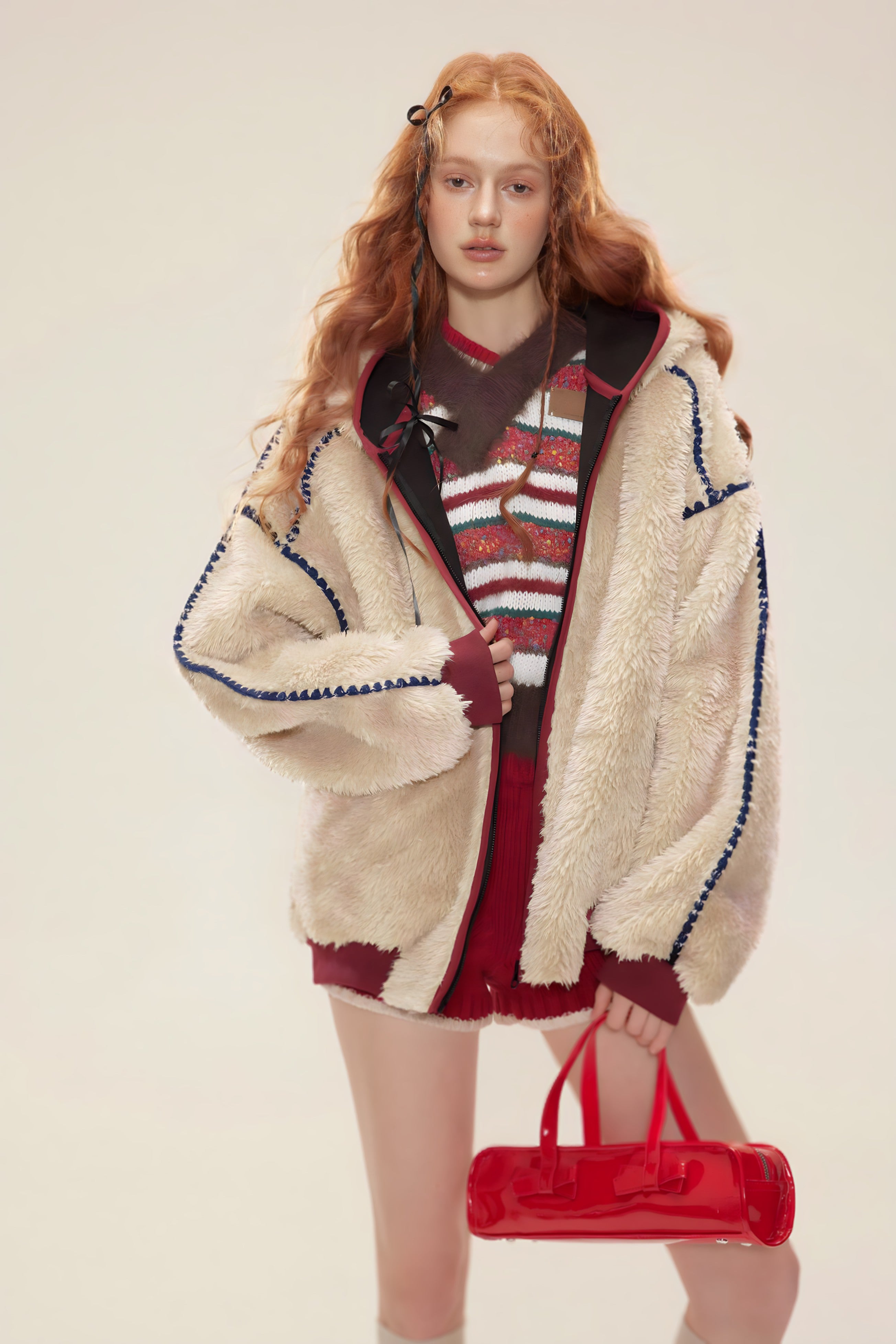 Veste Sherpa Oversize à Capucheat