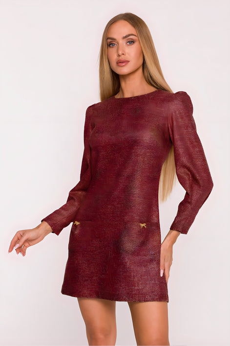 Robe en tweed à motif chiné