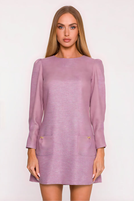 Robe en tweed à motif chiné