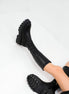 Bottes Hautes Chunky à Semelle Crantée